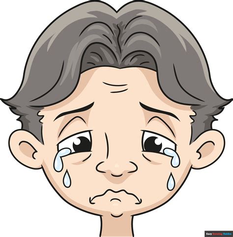 crying face drawing